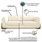 Sofá 3 Lugares 200cm Marina Para Sala De Estar Recepção  Péro