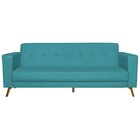 Sofá 3 Lugares 200cm Marisa Suede Yescasa Azul Turquesa