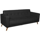 Sofá 3 Lugares 200cm Marisa Suede Yescasa Preto