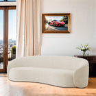 Sofá 3 Lugares 200cm Orgânico Luxo Recepção Amore Bouclé - Be