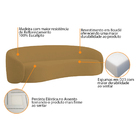 Sofá 3 Lugares 200cm Orgânico Luxo Recepção Amore Bouclé - Ca