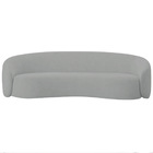 Sofá 3 Lugares 200cm Orgânico Luxo Recepção Amore Bouclé - Ci