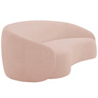 Sofá 3 Lugares 200cm Orgânico Luxo Recepção Amore Bouclé - Ro