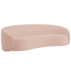 Sofá 3 Lugares 200cm Orgânico Luxo Recepção Amore Bouclé - Ro