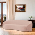 Sofá 3 Lugares 200cm Orgânico Luxo Recepção Amore Bouclé - Ro