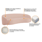 Sofá 3 Lugares 200cm Orgânico Luxo Recepção Amore Bouclé - Ro