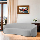 Sofá 3 Lugares 200cm Orgânico Luxo Recepção Amore Linho - Doc