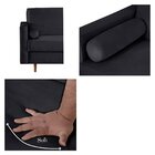 Sofá 3 Lugares 200cm Paco  Preto