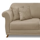 Sofá 3 Lugares 200cm Suede Arras  Bege