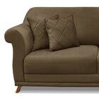 Sofá 3 Lugares 200cm Suede Arras  Caramelo