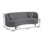 Sofá 3 Lugares 200cm Tommy  Chumbo