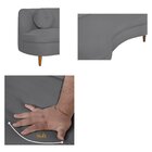 Sofá 3 Lugares 200cm Tommy  Chumbo