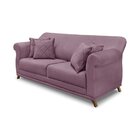 Sofá 3 Lugares 200cm Veludo Arras  Uva