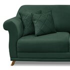 Sofá 3 Lugares 200cm Veludo Arras  Verde Floresta