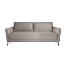 Sofa 3 Lugares 200cm Veludo Pes Aco Nikos  Bege/aço