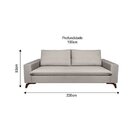 Sofá 3 Lugares 200cm Veludo Pés Imbuia Gregory Bege/imbuia