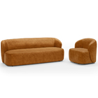 Sofá 3 Lugares 205cm Com Poltrona Giratória Orgânica Heidy F0