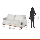 Sofá 3 Lugares 206cm Living Tecido Impermeável Acqua Block Di