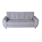 Sofá 3 Lugares 206cm X 90cm X 82cm Cristal Cinza