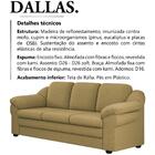 Sofa 3 Lugares 207 Cm Dallas Linho Moll