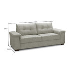 Sofá 3 Lugares 208cm Palazio Ferguile