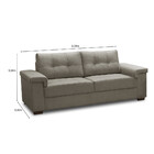 Sofá 3 Lugares 208cm Veludo Palazio Ferguile