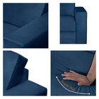 Sofá 3 Lugares 210cm Angel  Azul Marinho