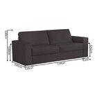 Sofá 3 Lugares 210cm Angel  Marrom