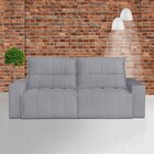 Sofá 3 Lugares 210cm Aramis  Cinza