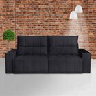 Sofá 3 Lugares 210cm Aramis  Preto