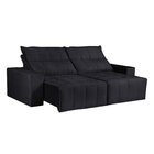 Sofá 3 Lugares 210cm Aramis  Preto