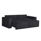 Sofá 3 Lugares 210cm Azzaro  Preto