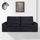 Sofá 3 Lugares 210cm Azzaro  Preto