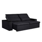 Sofá 3 Lugares 210cm Azzaro  Preto