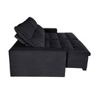 Sofá 3 Lugares 210cm Azzaro  Preto