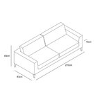 Sofá 3 Lugares 210cm Break Estilo Moderno Linho Pés Em Madeir