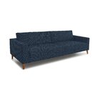 Sofá 3 Lugares 210cm Break Estilo Moderno Linho Pés Em Madeir