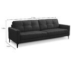 Sofá 3 Lugares 210cm Couro Sintético Corbelli Ferguile