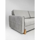 Sofa 3 Lugares 210cm Em Linho Pes Natural Madero  Cinza/natur