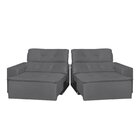 Sofá 3 Lugares 210cm Ivory  Chumbo