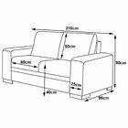 Sofá 3 Lugares 210cm Milano Couro Branco Fosco G58 - Gran Belo