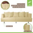 Sofá 3 Lugares 210cm Molas Ensacadas Living Laurem Paropas By