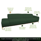 Sofá 3 Lugares 210cm Molino Terminal Direito Suede Verde - Ca