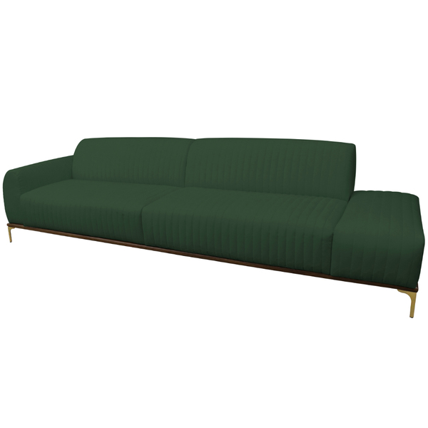 Sofá 3 Lugares 210cm Molino Terminal Esquerdo Suede Verde - C