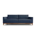 Sofá 3 Lugares 210cm Movie Estilo Moderno Linho Pés Em Madeir