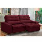 Sofá 3 Lugares 210cm Reclinável Retrátil Veludo Prisma Fergui