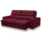 Sofá 3 Lugares 210cm Reclinável Retrátil Veludo Prisma Fergui