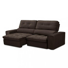 Sofá 3 Lugares 210cm Reclinável Retrátil Veludo Prisma Fergui