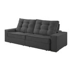 Sofá 3 Lugares 210cm Retrátil Reclinável Orion Cinza