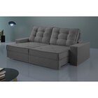 Sofá 3 Lugares 210cm Retrátil Reclinável Orion Cinza